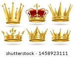 Realistic Golden Crowns. King ...