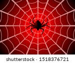 spider web. cobweb trap ... | Shutterstock .eps vector #1518376721