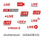 live streaming icons.... | Shutterstock .eps vector #1656638131