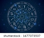 astrology horoscope circle.... | Shutterstock .eps vector #1677373537