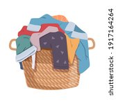 dirty clothes. apparel heap... | Shutterstock .eps vector #1917164264