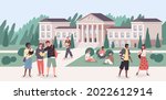 university park. young people... | Shutterstock .eps vector #2022612914