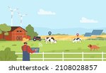 farm tracking technologies.... | Shutterstock .eps vector #2108028857