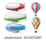 dirigible and hot air balloons. ...