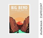 Big Bend National Park poster vector illustration design