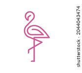 flamingo simple modern logo...