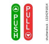 push and pull sign green and... | Shutterstock .eps vector #1324291814