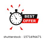 best offer banner with timer or ... | Shutterstock .eps vector #1571696671