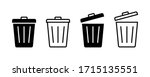 trash bin. vector isolated... | Shutterstock .eps vector #1715135551