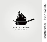 fire wok pan logo vector... | Shutterstock .eps vector #1914769387