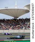 Small photo of SHANGHAI, CHINA - APRIL 13, 2019: Valtteri Bottas, Finland competes for Mercedes AMG Petronas in the 1000th Formula 1 race at the Shanghai International Circuit in China.