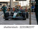 Small photo of ABU DHABI, UNITED ARAB EMIRATES - November 18, 2022: Sebastian Vettel, from Germany competes for Aston Martin F1 . Practice, round 22 of the 2022 F1 championship.
