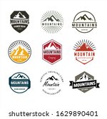 mountains logo emblem vector... | Shutterstock .eps vector #1629890401
