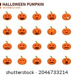 halloween pumpkin icon for... | Shutterstock .eps vector #2046733214