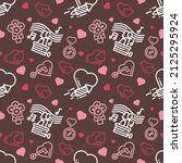 valentine day seamless pattern. ... | Shutterstock .eps vector #2125295924