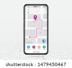 map gps navigation app ux ui... | Shutterstock .eps vector #1479450467