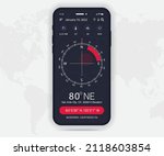 compass app ui ux gui concept ... | Shutterstock .eps vector #2118603854