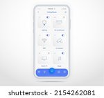smartphone smart home... | Shutterstock .eps vector #2154262081