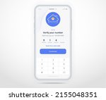 smartphone smart home verify... | Shutterstock .eps vector #2155048351