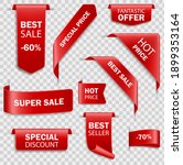 set of red paper sale banners.... | Shutterstock .eps vector #1899353164