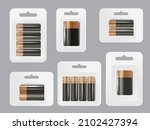 realistic alkaline battery size ... | Shutterstock .eps vector #2102427394