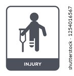 injury icon vector on white... | Shutterstock .eps vector #1254016567