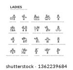 set of 20 line icons such as... | Shutterstock .eps vector #1362239684