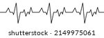 abstract heartbeat line icon on ... | Shutterstock .eps vector #2149975061