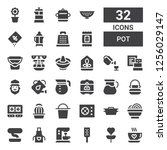 Pot Icon Set. Collection Of 32...