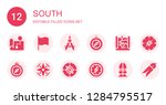 south icon set. collection of... | Shutterstock .eps vector #1284795517