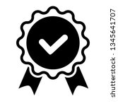 award vector icon  badge with... | Shutterstock .eps vector #1345641707