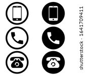 telephone icons vector set.... | Shutterstock .eps vector #1641709411