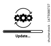   loading process. update... | Shutterstock .eps vector #1675088737