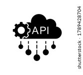 Cloud API vector icon. software integration illustration sign. application symbol.