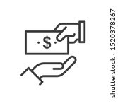 give money vector outline icon. ... | Shutterstock .eps vector #1520378267