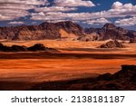 Small photo of An outstanding desert-mountain landscape. Wadi Rum Protected Area, Jordan.