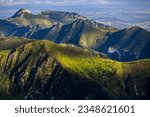 The Mount Gerlach (Poland) seen from the Krivan peak (Slovakia) in the Tatra Mountains.