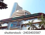 Small photo of BSE Limited Bombay Stock Exchange on Dalal Street in Mumbai. Maharastra, India - 21 Dec 2023