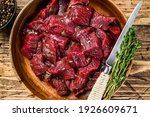 Raw Cut Wild Venison Meat For A ...