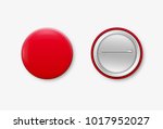 red blank badge pin brooch... | Shutterstock .eps vector #1017952027