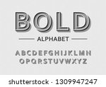 vector of bold modern font and... | Shutterstock .eps vector #1309947247