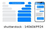 smart phone chatting sms... | Shutterstock .eps vector #1406069924