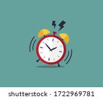 alarm clock red icon with... | Shutterstock .eps vector #1722969781