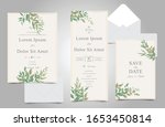 greenery wedding invitation... | Shutterstock .eps vector #1653450814
