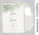 elegant wedding invitation card ... | Shutterstock .eps vector #1721595961