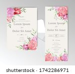 elegant watercolor floral... | Shutterstock .eps vector #1742286971