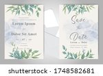 elegant watercolor wedding... | Shutterstock .eps vector #1748582681