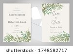 elegant wedding invitation card ... | Shutterstock .eps vector #1748582717