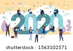 2020 new year business party... | Shutterstock .eps vector #1563102571