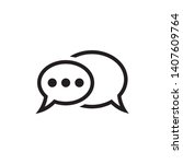 chat icon symbol vector. on... | Shutterstock .eps vector #1407609764
